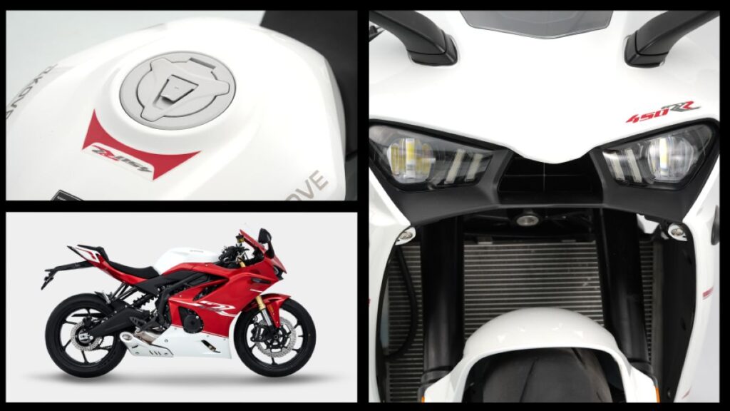 imagem de detalhes da Kove 450RR Pro 2026