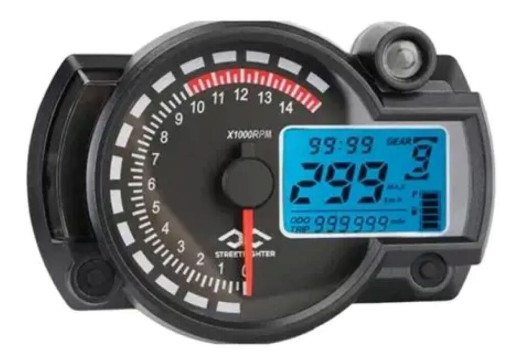 imagem painel digital de moto dos anos 2000