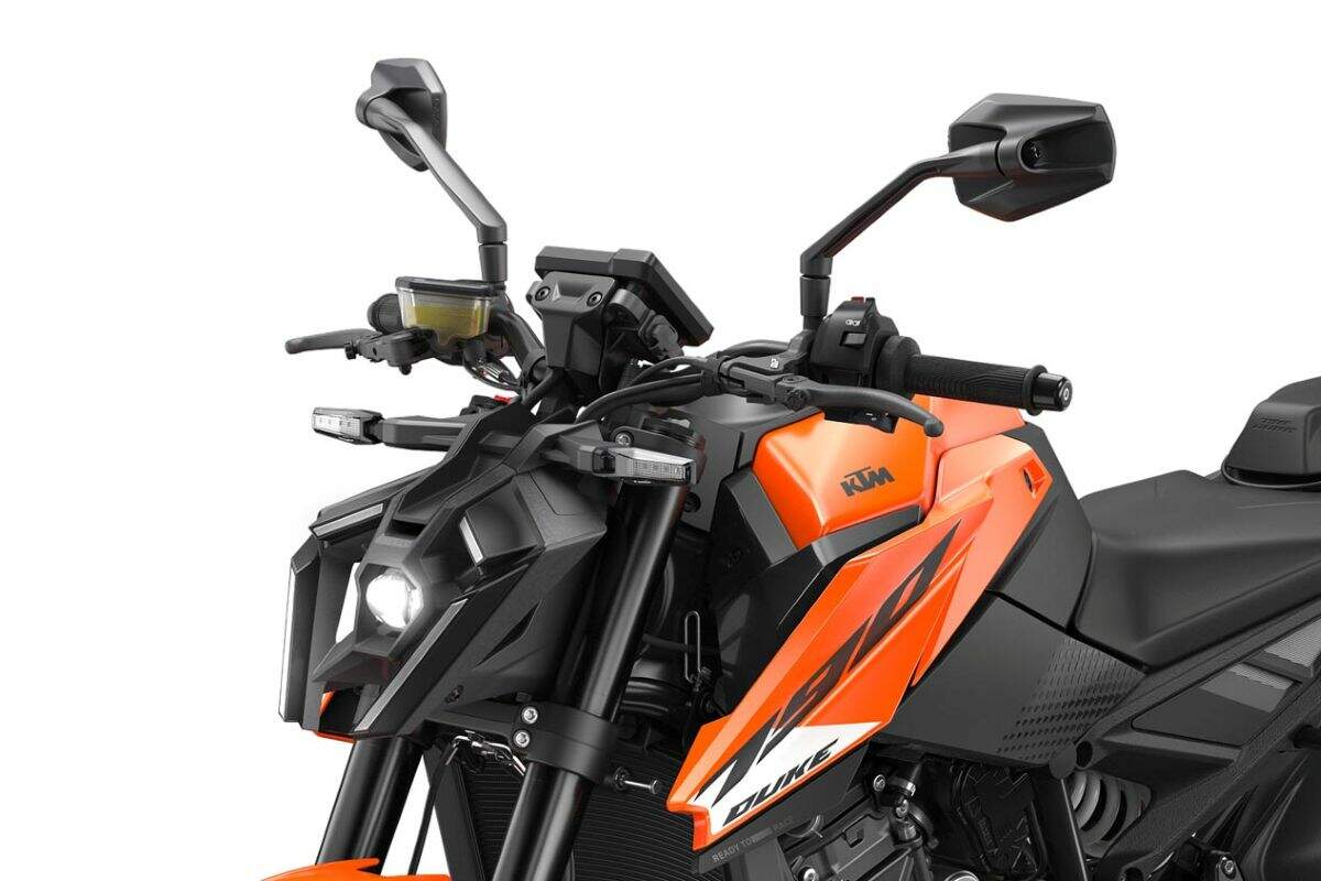 imagem lateral frontal da nova ktm 790 duke 2027