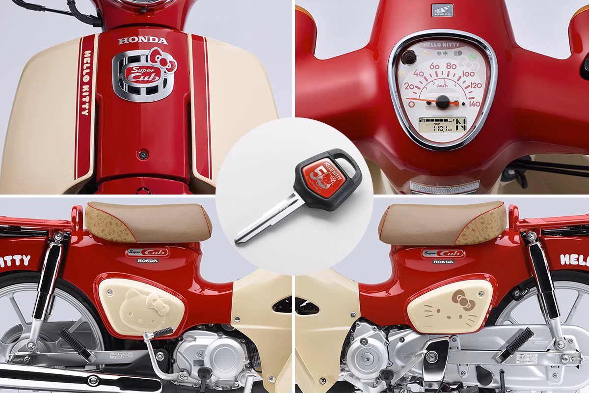 imagem detalhes da honda super cub hello kit