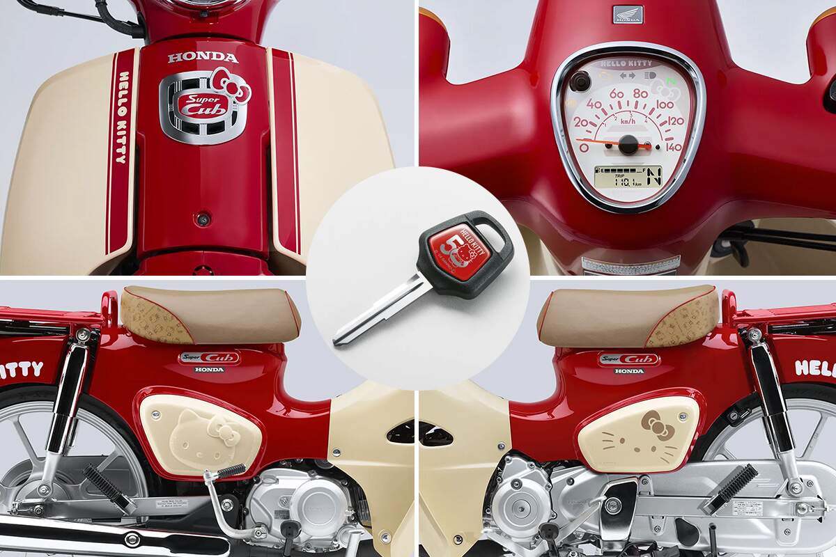 imagem detalhes da honda super cub hello kit