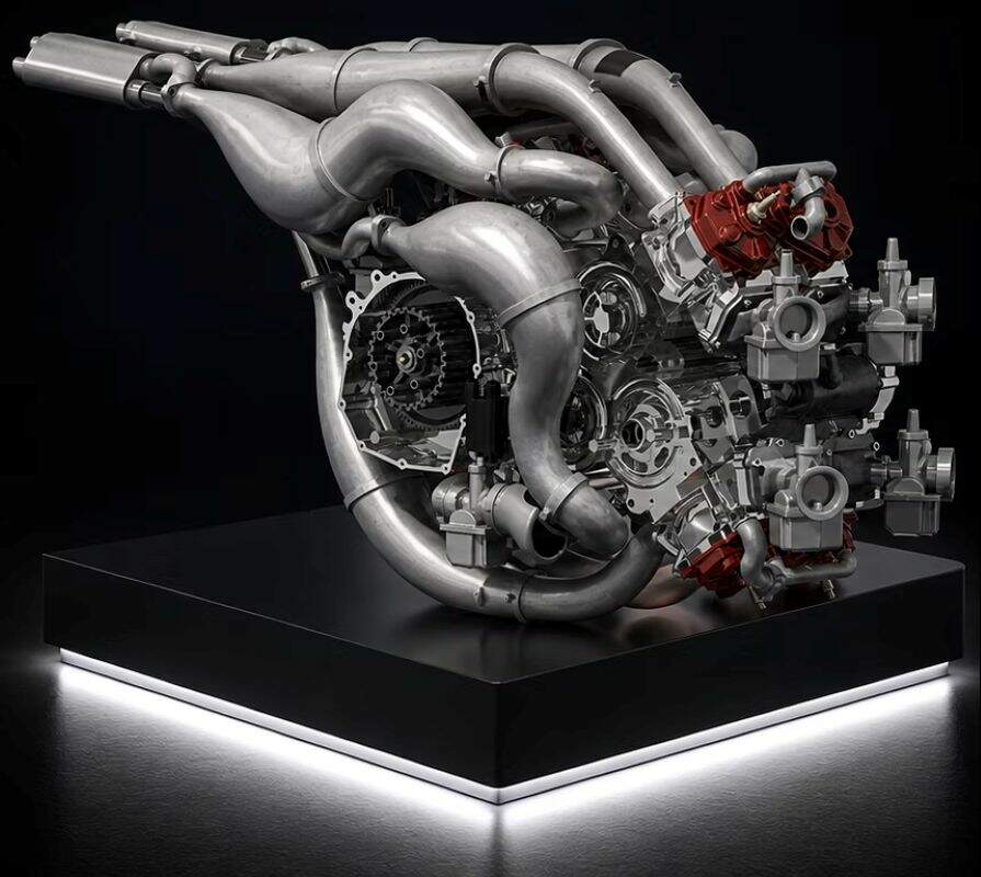 imagem motor v8 da moto aperion
