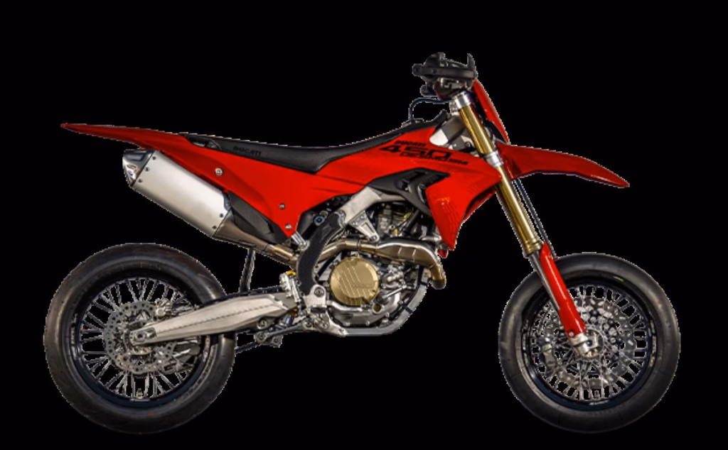 imagem lateral da nova Ducati Desmo 450 SM