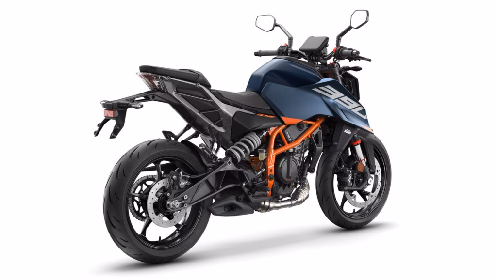 imagem traseira ktm 390 duke 2026 blue