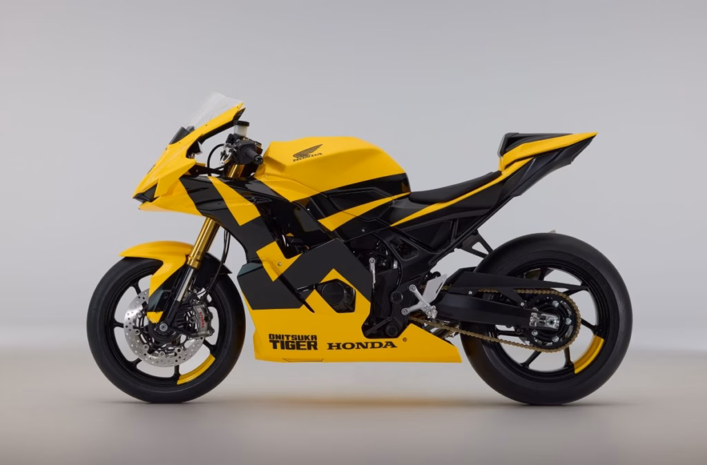 visão lateral esquerda da Onitsuka Tiger Honda Mid Sports Concept