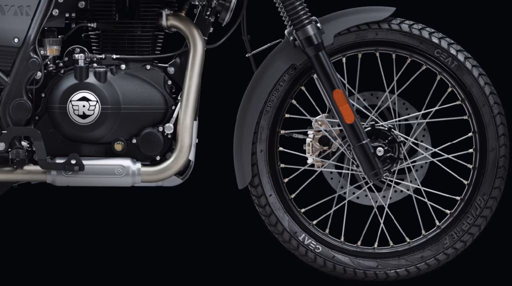 Nova Royal Enfield Himalayan 440 motor e roda dianteira