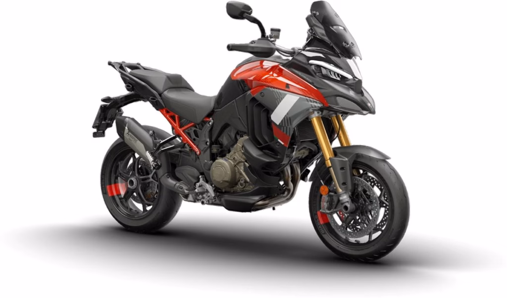 imagem lateral da nova Ducati Multistrada V4 Pikes Peak 2027