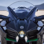 Kawasaki Ninja H2 CARBON 2027 com carenagem em fibra de carbono, pinças Brembo Hypure e motor supercharger