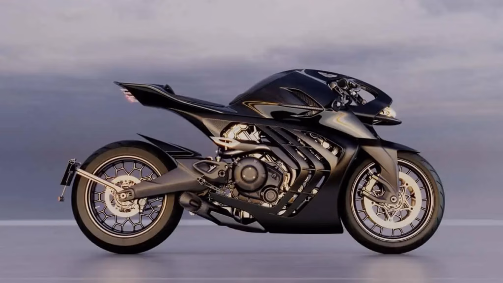 imagem lateral da exclusiva Aston Martin e Brough Superior Revelada a AMB 002 Roadster