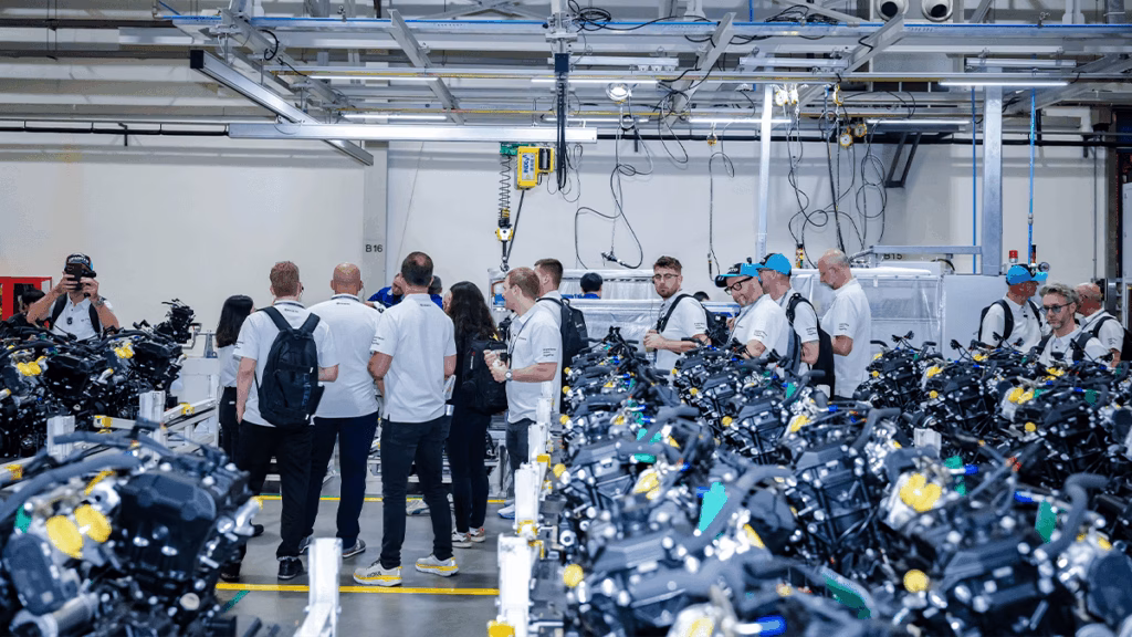 Parte da planta de motores da CFMOTO