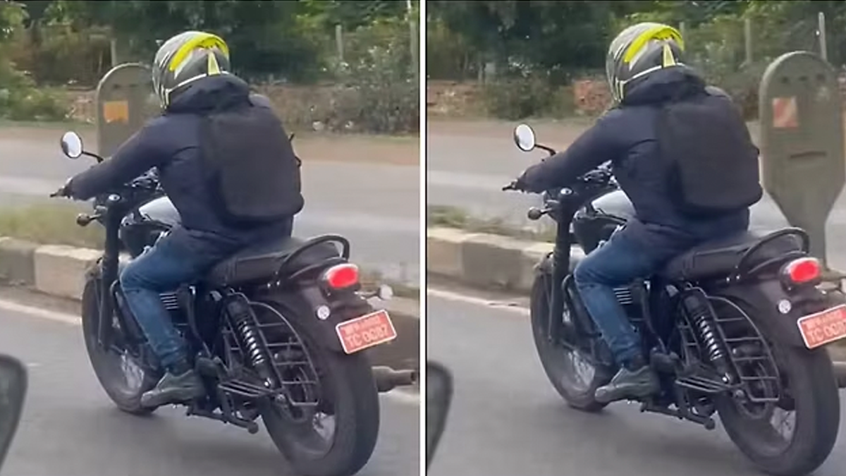 Flagra da Triumph Bonneville 400 em testes na Índia