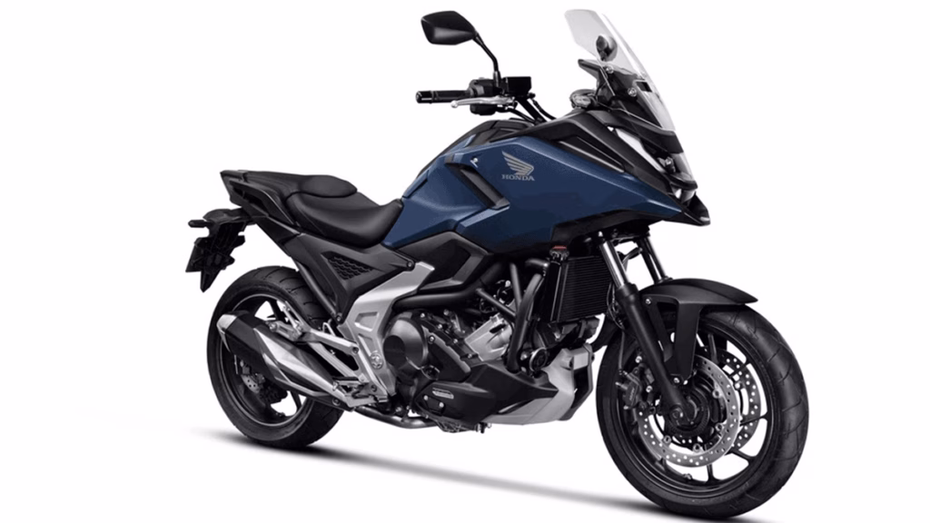Dianteira da Honda NC750X 2027 na cor azul