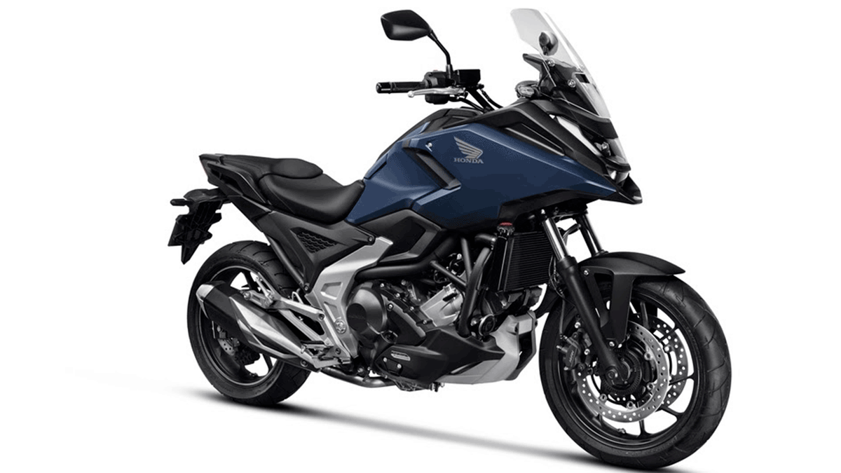 Dianteira da Honda NC750X 2027 na cor azul