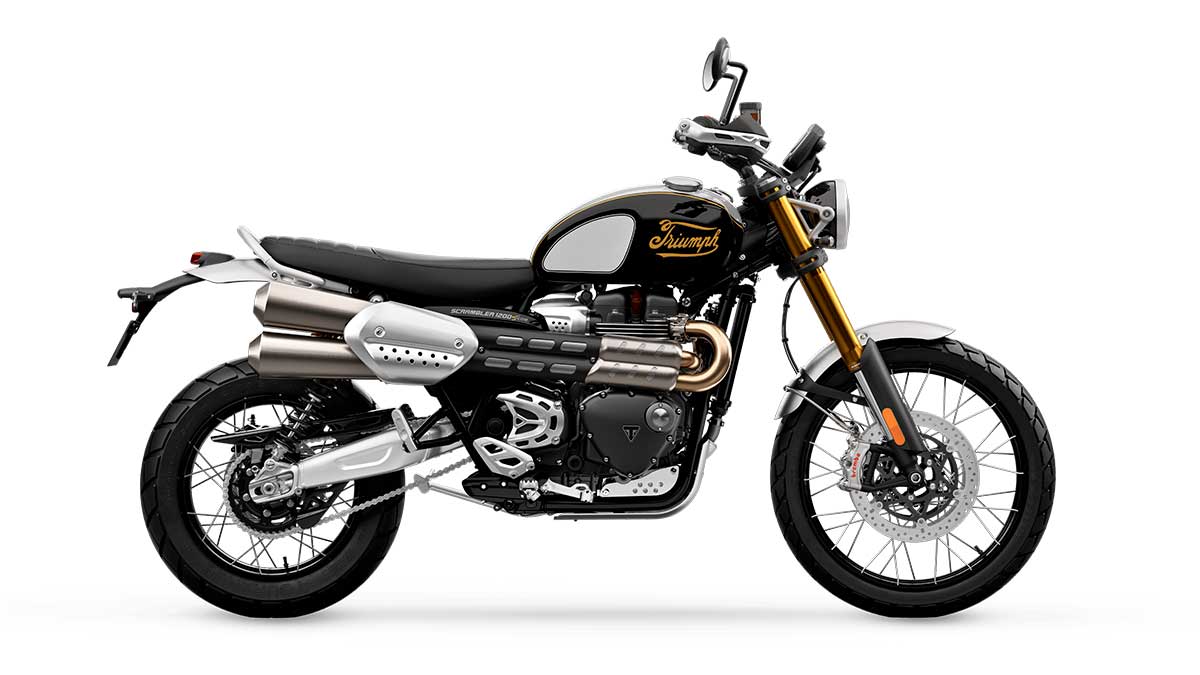 Foto lateral da Triumph Scrambler 1200 Icon Edition