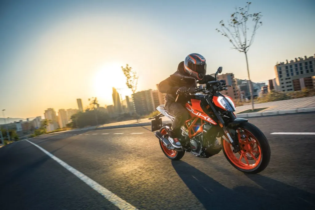 A KTM 390 Duke 