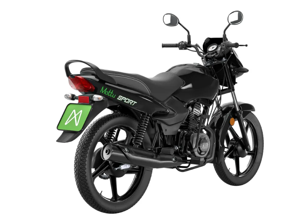 Visão lateral da Mottu Sport 110i, uma das motos mais baratas do Brasil