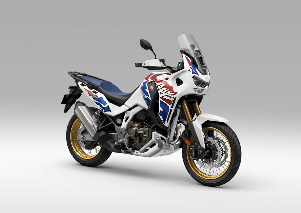 imagem da nova Honda CRF 1100L Africa Twin Adventure Sports 2025 na cor branca
