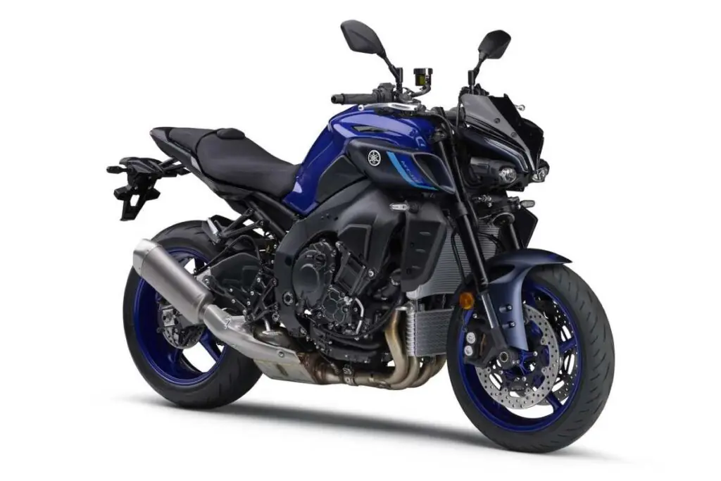 imagem lateral da nova Yamaha MT-10 2025 Blue