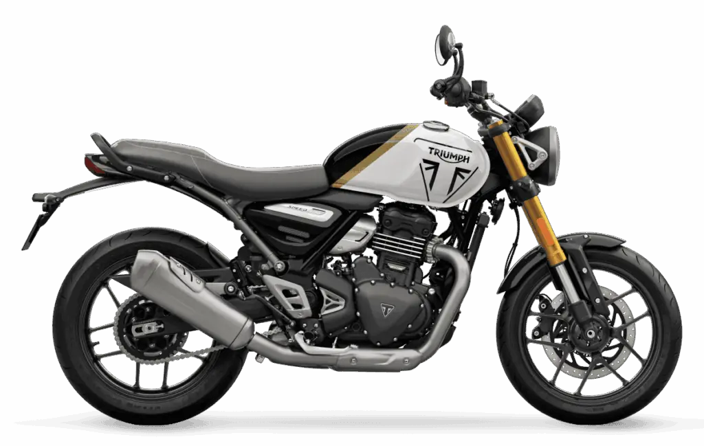 Triumph Speed 400 branca (Pearl Metallic White)