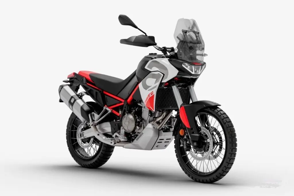 imagem frontal aprilia touareg 660 white 2025