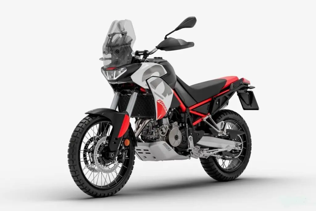 imagem lateral esquerda aprilia touareg 660 white 2025