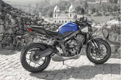 imagem da honda CB 650R E-Clutch 2025 azul
