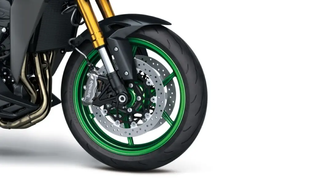 imagem do freio dianteiro da nova Kawasaki Z1100 2026