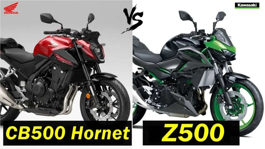 imagem das naked honda cb 500 hornet e kawasaki z500