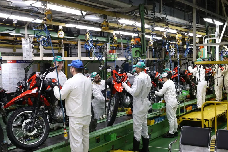 Fábrica da Honda em Manaus (AM): Produção de motos no Brasil é a melhor em 14 anos