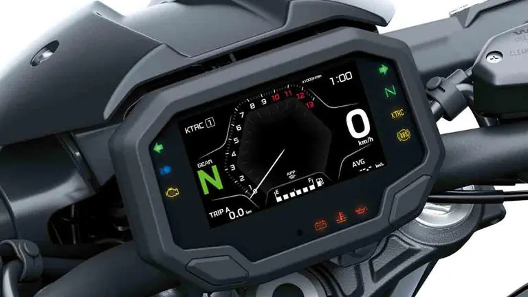 imagem do painel tft da nova kawasaki z650 s 2026