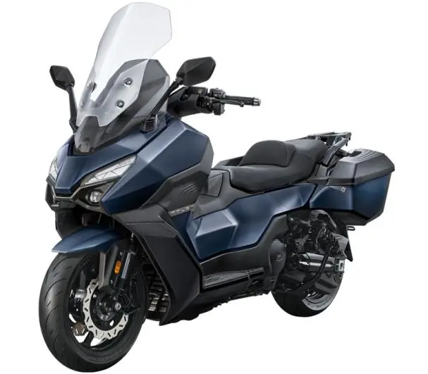 imagem frontal TTLBT: o "Maxiscooter Grand Tourer" blue