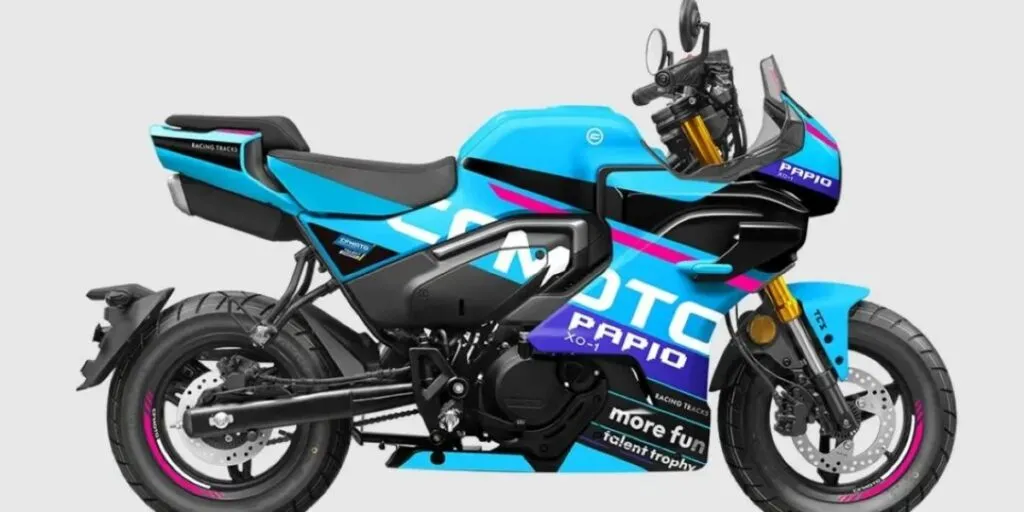 imagem lateral CFMoto XO Papio Racer Champion Blue