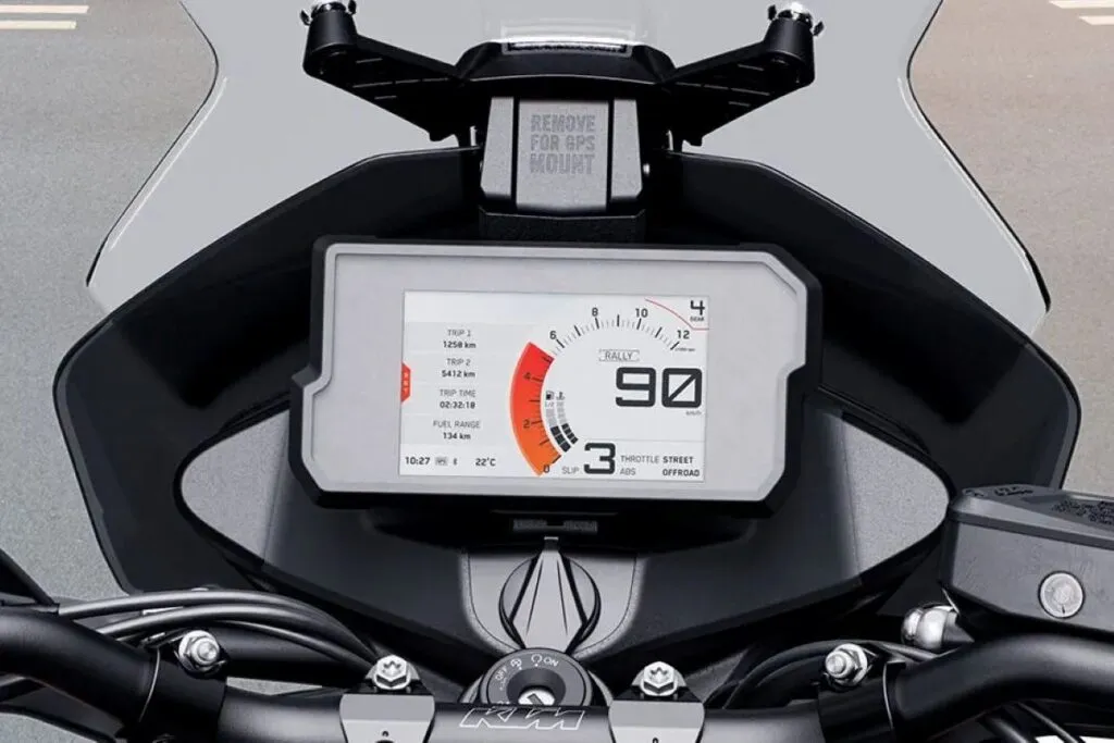 imagem painel tft KTM 890 Adventure R Rally 2026
