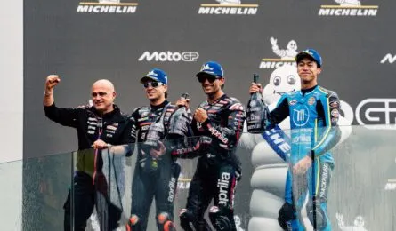 Aprilia-podio-triplo-LeMans-MotoGP